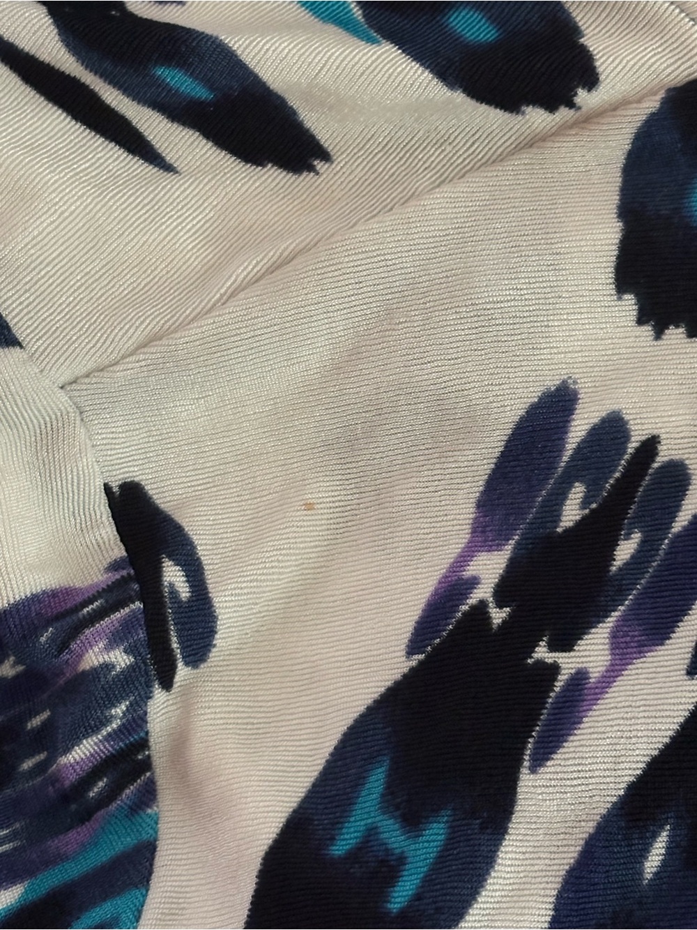 Open Front Teal & Navy Patterned Women’s Cardigan. - Picture 4 of 5